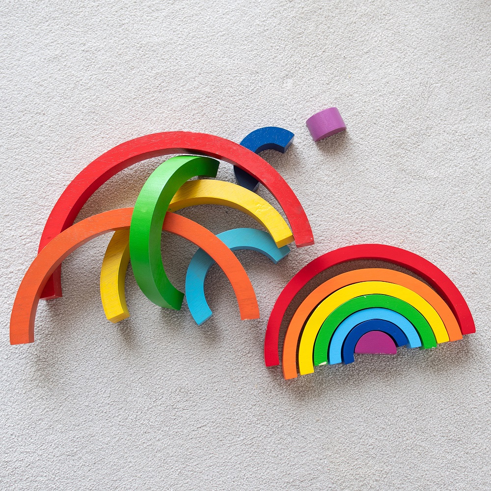 Wooden Toys Cheap Wooden Rainbow Toy Fair Trade, Handmade and
